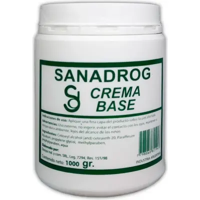 Crema Base Hidrosoluble Sanadrog 1 kg