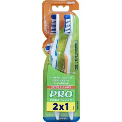 Cepillo de Dientes Oral-B Pro Doble Acción Medio x2