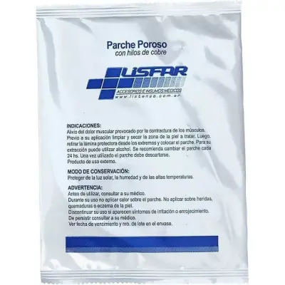 Parche Poroso con Hilo de Cobre Lisfar