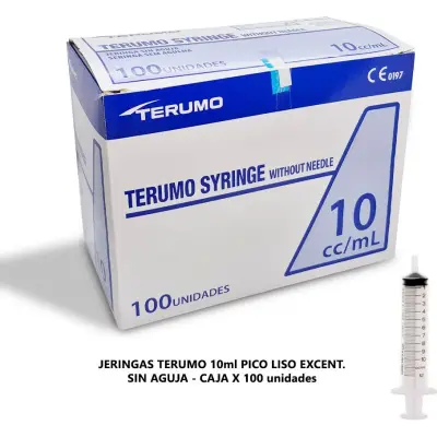 Jeringas Descartables Terumo 10 cc Sin Aguja x100