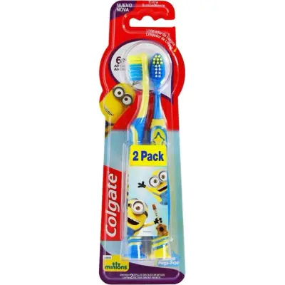 Cepillo de Dientes Colgate Minions +6 Años Pack x2