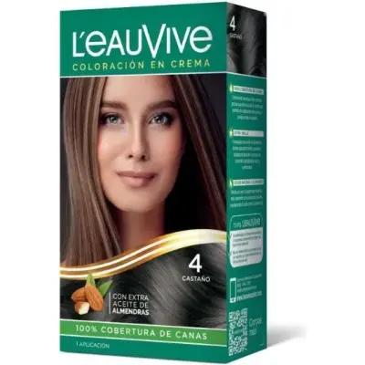 Kit de Coloración Capilar L'Eau Vive Tono 4