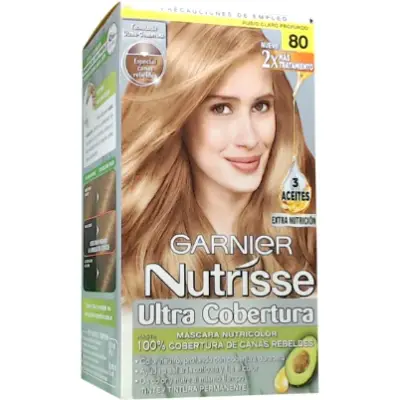 Tintura Capilar Garnier Nutrisse Ultra Color Tono 80 Rubio