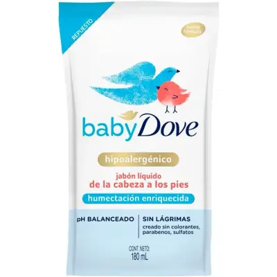 Jabón Líquido Dove Baby Hidratación Enriquecida 180 ml