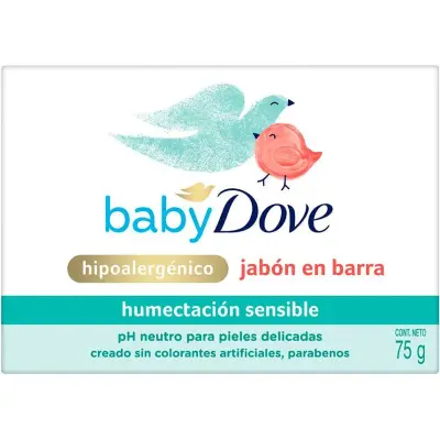 Jabón en Barra Dove Baby Hidratante Sensible 75 g