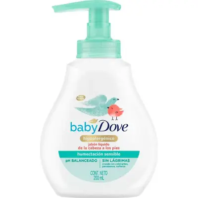Jabón Líquido Dove Baby Hidratante Piel Sensible 200 ml