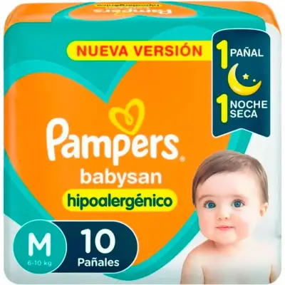 Pañales Pampers Baby-Dry Talle M x 10