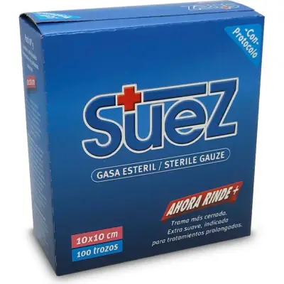 Gasa Estéril Suez N°5 10 x 10 cm