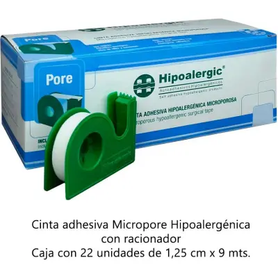 Tela Adhesiva Hipoalergénica Pore 1.25 cm x 9 m