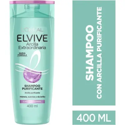 Shampoo L'Oréal Elvive Arcilla Extraordinaria 400 ml