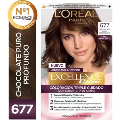 Tintura Capilar Excellence Extra Profundo Tono 677