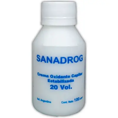 Agua Oxigenada Sanadrog 20 Volúmenes Cremosa x 100