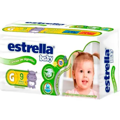 Pañales Estrella Baby Grande x 9