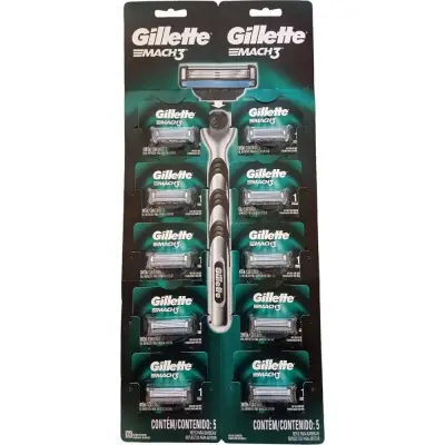 Repuestos Gillette Mach3 Cartuchos de Afeitar x10