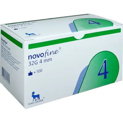 Agujas Novofine 32G 4 mm x 100 unidades