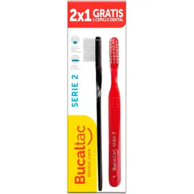 Cepillo de Dientes Bucal Tac Serie 2 Pack x2