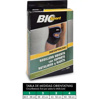 Rodillera Biosport Abierta con Soporte Talle 03