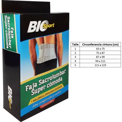Faja Sacrolumbar Biosport Talle 01