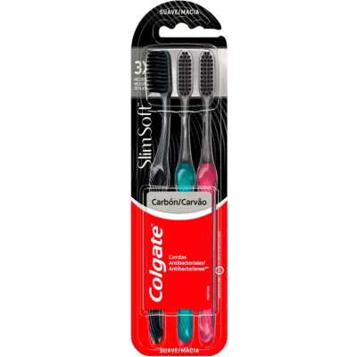 Cepillo de Dientes Colgate Slimsoft Blanco Pack 3 Unidades