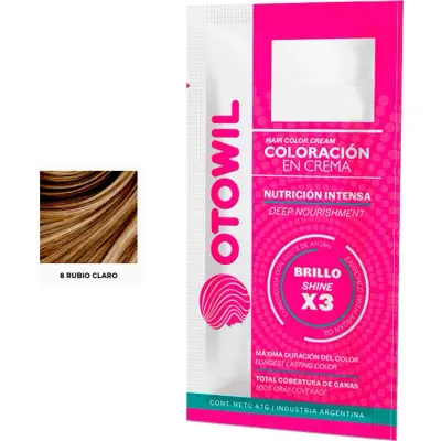 Tintura Capilar Otowil con Argán Tono 8 x 25 g