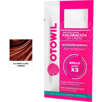 Tintura Capilar Otowil Argán Tono 8.4 Sobre x 25 g