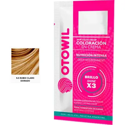 Tintura Capilar Otowil Argán Tono 9.3 Sobre x 25 g