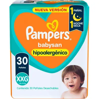 Pañales Pampers Baby-Dry Talle XXG x30