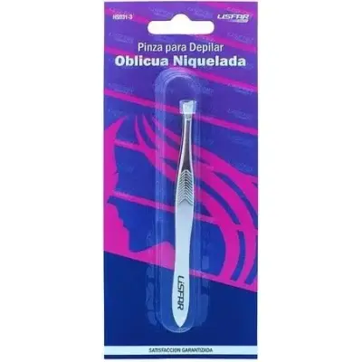 Pinza para Depilar Oblicua Punta Niquelada