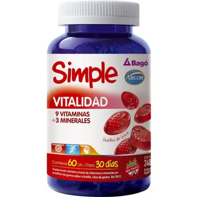 Suplemento Dietario Bagó Vitalid Pastillas Frutix x 60