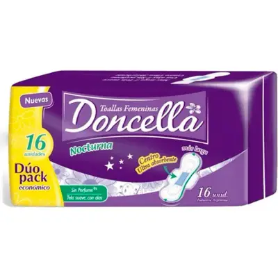 Toallas Femeninas Doncella Tofe Nocturna Pack x16