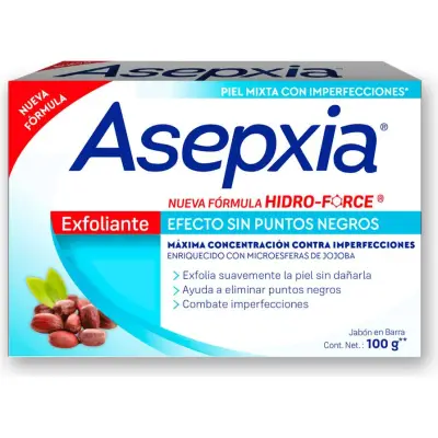Jabón Exfoliante Asepxia en Barra 100 g
