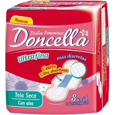 Toallas Femeninas Doncella Ultrafinas Pocket Seca x 8