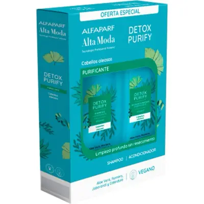 Shampoo + Acondicionador Alta Moda Detox 300 ml