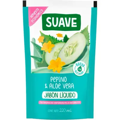 Jabón Líquido Suave Pepino y Aloe Vera 220 ml