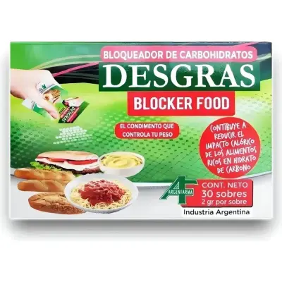 Suplemento Dietario Blocker Food en Sobres x 30