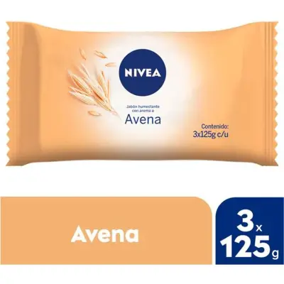 Jabón en Barra Nivea Avena Pack x3 de 125 g