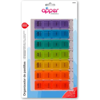 Pastillero Organizador Semanal Apper 7 Días