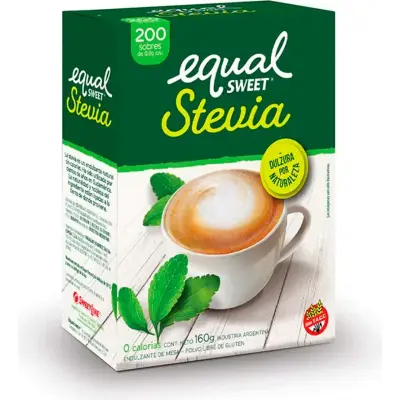 Edulcorante Equalsweet Stevia en Sobres x200 (160 g)
