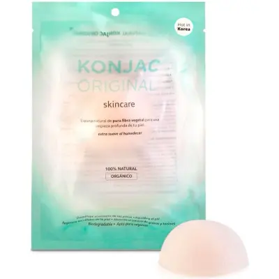 Esponja Facial de Konjac Blanca