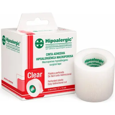 Cinta Adhesiva Hipoalergénica Clear 5 cm x 9 m