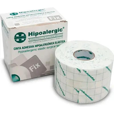 Cinta Adhesiva Hipoalergénica con Cobertor 5 cm x 10 m