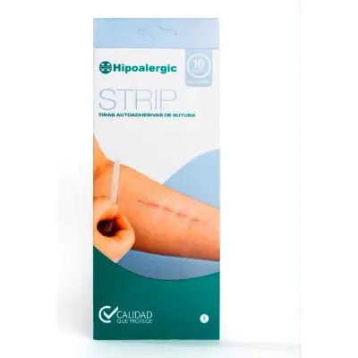 Tela Adhesiva Hipoalergénica para Sutura 6 x 100 mm 10 Unidades