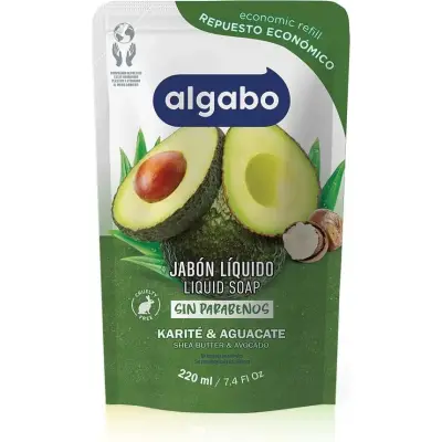 Jabón Líquido Algabo Karité y Aguacate Reparador 220 ml