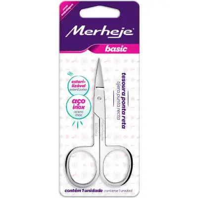 Tijera de Acero Inoxidable Merheje Basic Recta
