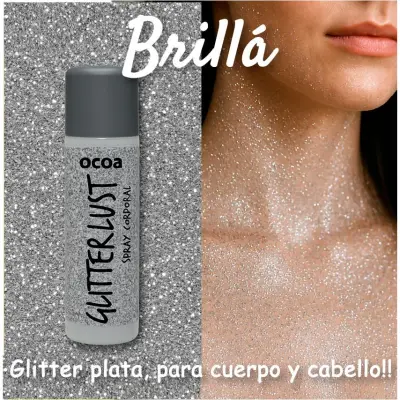 Gel Pocket Glitter Aerosol Plata