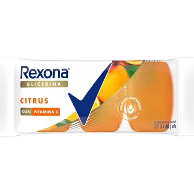 Jabón de Glicerina Rexona Citrus Pack x3 90 g