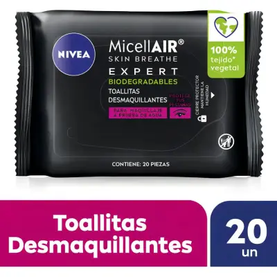 Toallitas Desmaquillantes Micelares Nivea Expresión 20 Unidades