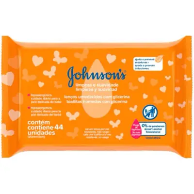 Toallitas Húmedas Johnson's Baby Limpieza Suave x 44
