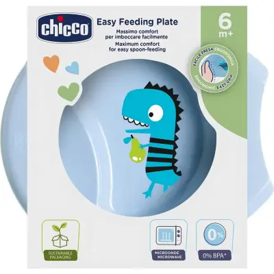 Plato Térmico Chicco Easy Feeding 6M+ Celeste
