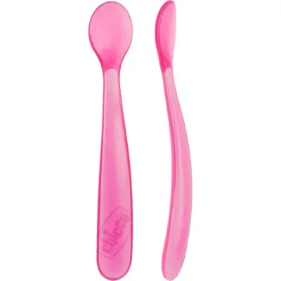 Cubierto Cuchara de Silicona Chicco 6M+ Rosa